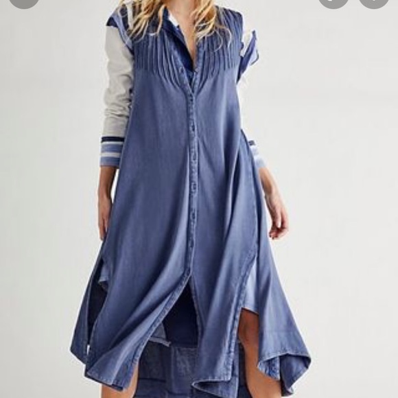 Free People Dresses & Skirts - FREE PEOPLE
Pintuck Cotton Knit Dress In Quarry